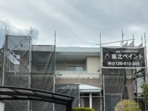 盛岡市　屋根・外壁塗装現場より