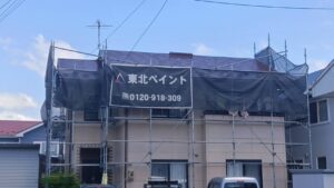 盛岡市　屋根塗装現場より