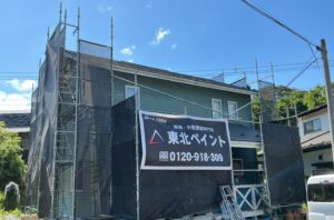 盛岡市　屋根・外壁塗装現場より