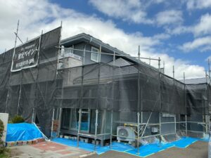 矢巾町、紫波町　屋根・外壁塗装現場より