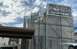 滝沢市　屋根・外壁塗装現場より
